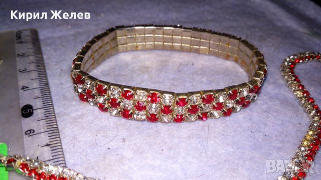 ДВЕ ПОСРЕБРЕНИ КРИСТАЛНИ РАЗТЕГЛИВИ МОДНИ АРТ ГРИВНИ 34291, снимка 7 - Гривни - 38950221