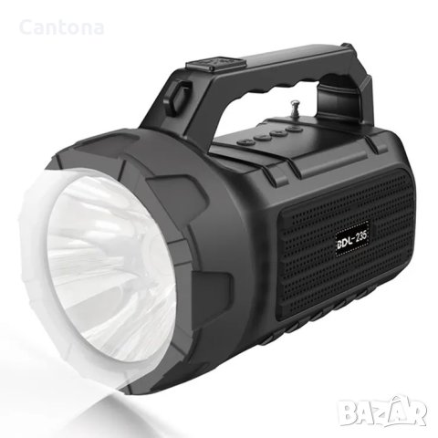 Мощен охранителен фенер със соларен панел, Bluetooth, FM Радио, USB,  BDL-235, снимка 2 - Къмпинг осветление - 42284855