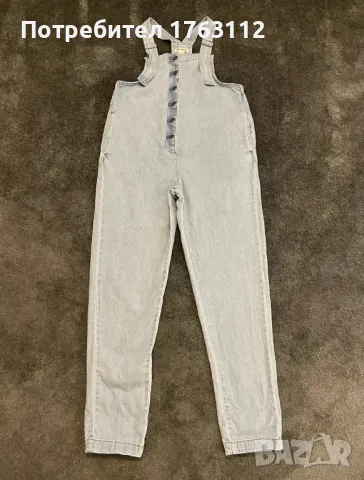 Billabong дамски дънков гащеризон, М размер, обличан веднъж