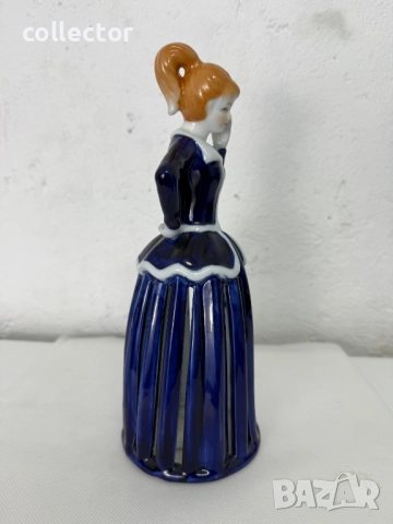 Порцеланова фигура на момиче / салфетник. №7589, снимка 5 - Колекции - 52318119