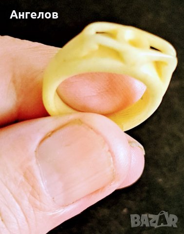 Висулка и пръстенче слонова кост, снимка 3 - Антикварни и старинни предмети - 41516788