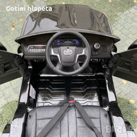 Акумулаторен джип TOYOTA LAND CRUISER ,12V батерия, C  MP3, с меки гуми с  Кожена седалка, снимка 12 - Детски велосипеди, триколки и коли - 41605785
