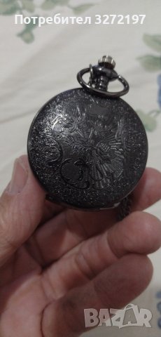 NOUSEG винтидж джобен кварцов часовник с римски цифри+ верижка, снимка 9 - Джобни - 41227197