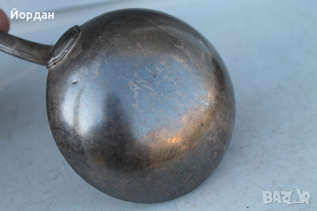 Посребрен черпак , снимка 2 - Прибори за хранене, готвене и сервиране - 36362624