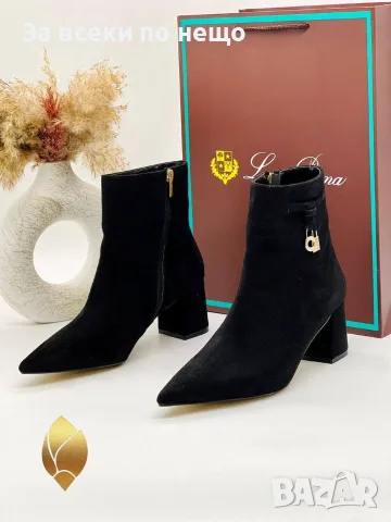 Loro Piana Елегантни Дамски Боти От Велур С Ток И Висулка Код SK2210, снимка 3 - Дамски боти - 56223542