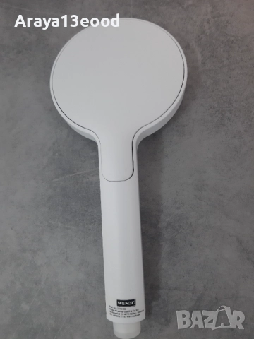 WENKO Дизайнерска душ слушалка с 3 типа водна струя, бяла, снимка 4 - Други - 52708023