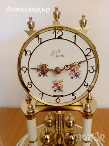  Настолен часовник с колба SCHATZ, снимка 2 - Антикварни и старинни предмети - 50336061