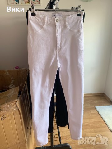 Zara бели дънки Зара, снимка 6 - Дънки - 39636872