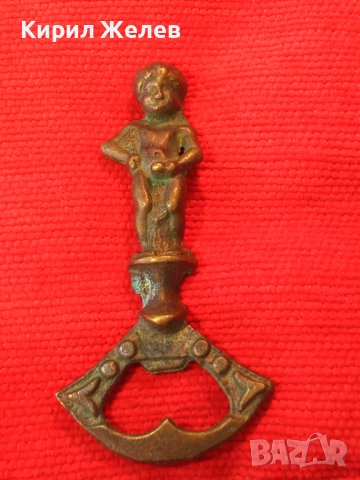 СТАРА БРОНЗОВА ФИГУРАЛНА ОТВАРАЧКА ПИКАЕЩОТО МОМЧЕНЦЕ БРЮКСЕЛ БЕЛГИЯ СУВЕНИР 32106