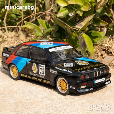 ⚫ Метална количка: BMW E30 M3 DTM 1:24 със светлини и звуци, снимка 1