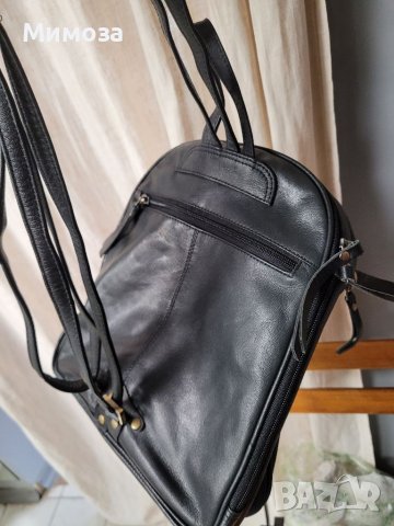 Gigi естествена кожа черна раница( 290€ в интернет), снимка 3 - Раници - 41384649