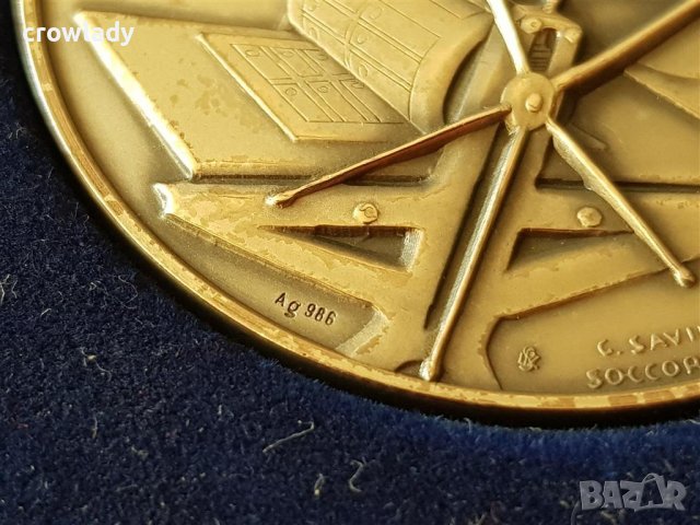Италианска сребърна монета медал Банка на Италия, снимка 8 - Нумизматика и бонистика - 41482655