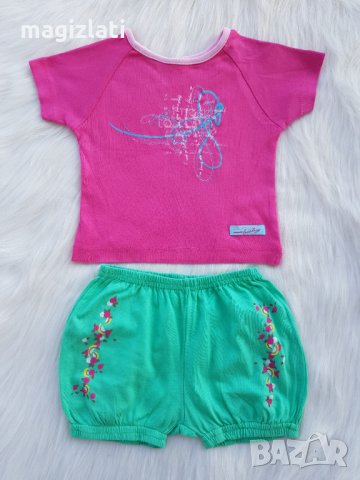 Блузка и къси панталонки 9-12 месеца, снимка 1 - Комплекти за бебе - 33956679