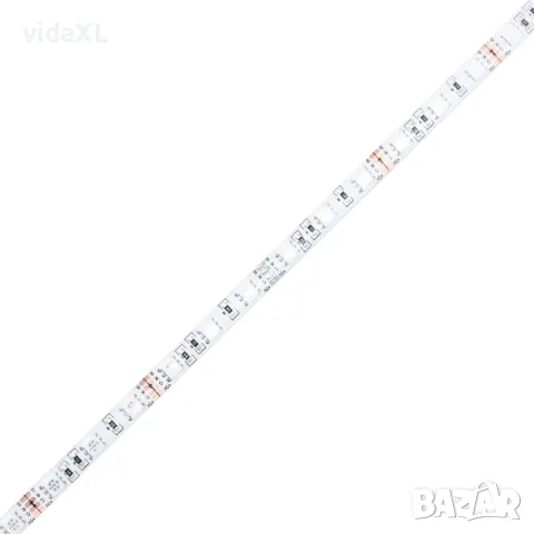 vidaXL Рамка за легло с табла и LED осветление, бяла, 120x200 см, снимка 10 - Спални и легла - 56146767