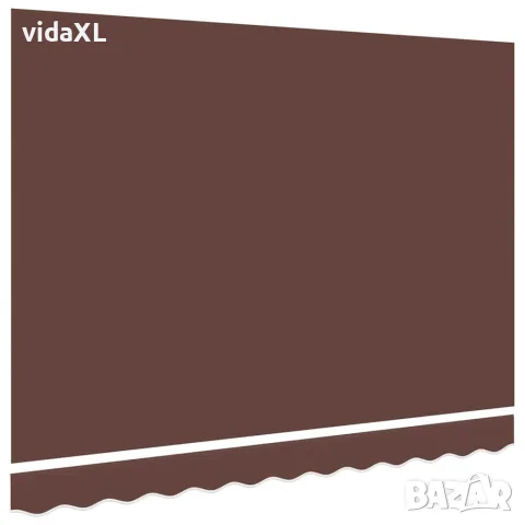 vidaXL Резервен плат за тента, кафяв, 300x250 см, полиестер, снимка 3 - Облицовки - 56146614