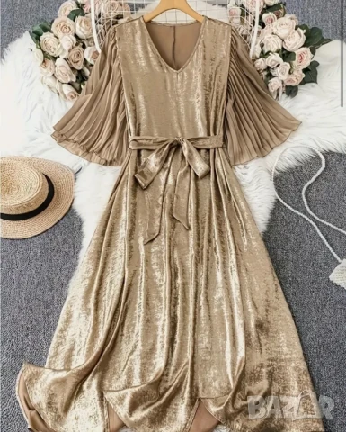 Лятна златна рокля , снимка 1