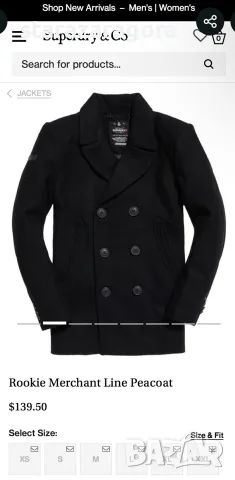 Superdry Rookie Merchant Line Peacoat 2XL