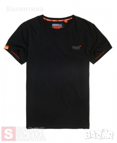 Разпродажба! Мъжка тениска Superdry orange label черна/ Оригинална, 100% памук, снимка 2 - Тениски - 36153911