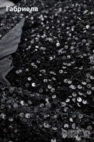 Нова елегантна черна рокля с пайети, снимка 3 - Рокли - 53774974