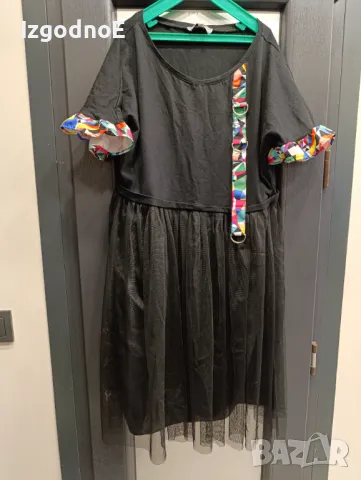 L/XL Страхотна рокля с тюлена долна част за повод, снимка 2 - Рокли - 48316255