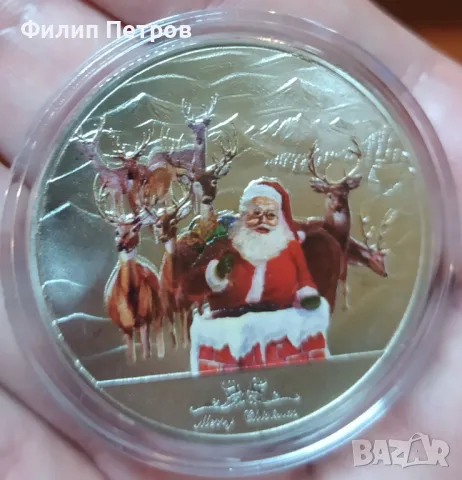 Коледно - новогодишен плакет в защитна капсула . Merry Christmas and Happy New Year, снимка 10 - Нумизматика и бонистика - 48410795