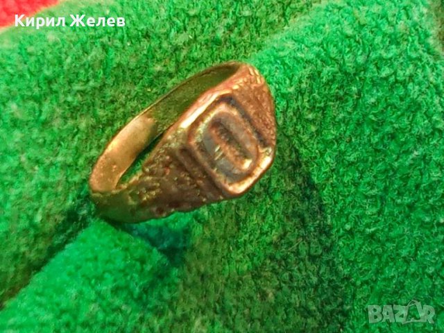 Уникален стар пръстен сачан с БУКВА О Ръчна ИЗРАБОТКА - 60191, снимка 7 - Антикварни и старинни предмети - 28993874