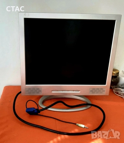 Ретро монитор на стойка-работещ, снимка 3 - Антикварни и старинни предмети - 49159494