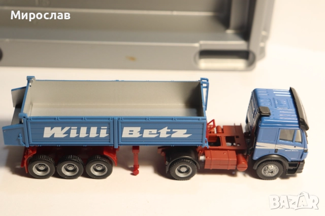 HERPA 1:87 H0 MERCEDES WILLI BETZ ГОНДОЛА САМОСВАЛ КАМИОН, снимка 8 - Колекции - 52966680