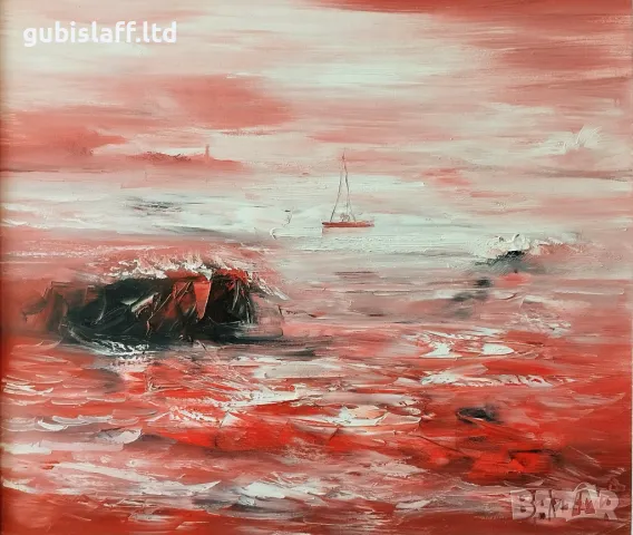 Картина, море, худ. П. Митков, снимка 2 - Картини - 49716651