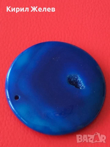 НАТУРАЛЕН СКЪПОЦЕНЕН ЛАЗУРИТ АРТ МЕДАЛЬОН ЮВЕЛИРНО ШЛИФОВАН БИЖУ 24370, снимка 18 - Колиета, медальони, синджири - 33953371