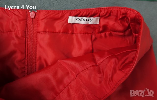 Orsay XS/S (EU 34) ярко червена кожена пола, снимка 9 - Поли - 44446952