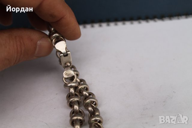 Сребърна гривна, снимка 2 - Гривни - 38948656