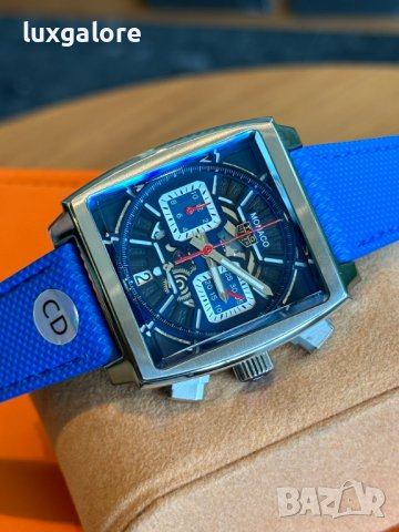 Мъжки часовник TAG Heuer Monaco Chronograph Skeleton с кварцов механизъм, снимка 5 - Мъжки - 42620795