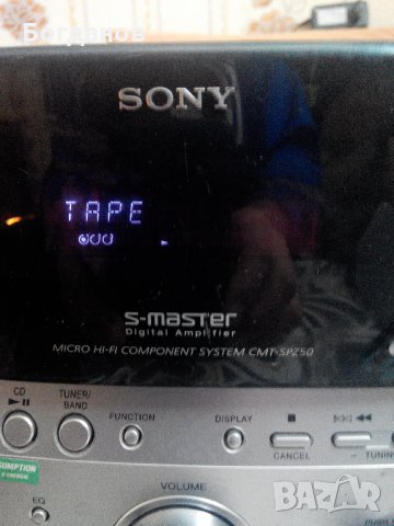 RECEIVER SONY CMT-SPZ50 COMPACT DISC-CD-MP3/DECK/TUNER/AUDIO IN, снимка 6 - Аудиосистеми - 31110332