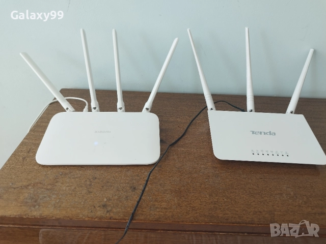 2 рутера - Xiaomi Mi 4A 2.4/5GHz и Tenda N300 2.4GHz за 30лв общо.