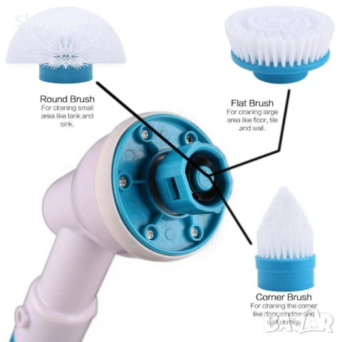 Електрическа четка за почистване на баня Spin, снимка 13 - Други - 53476456