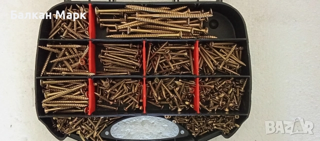 Органайзер със сет винтове за дърво Rocket Bois & Agglo – 600 бр. – с връх тип 17, снимка 2 - Железария - 51495508