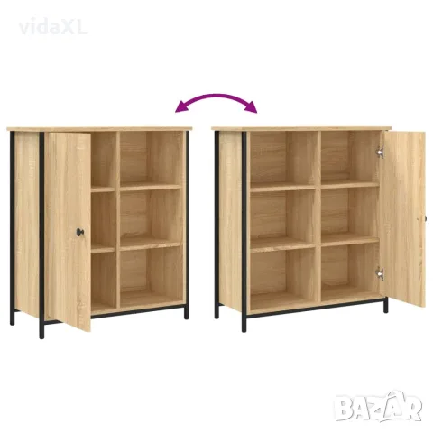 vidaXL Страничен шкаф, дъб сонома, 70x30x80 см, инженерно дърво, снимка 9 - Бюфети - 56148074