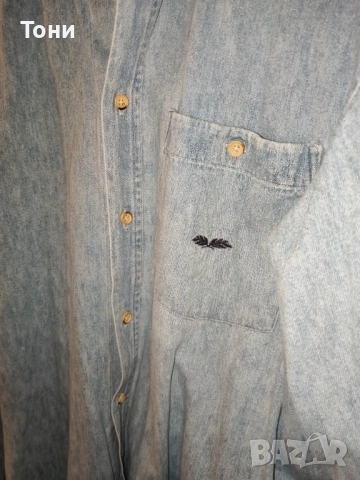 PART TWO Нова Мъжка Дънкова Риза с Яка L , снимка 7 - Ризи - 53714280