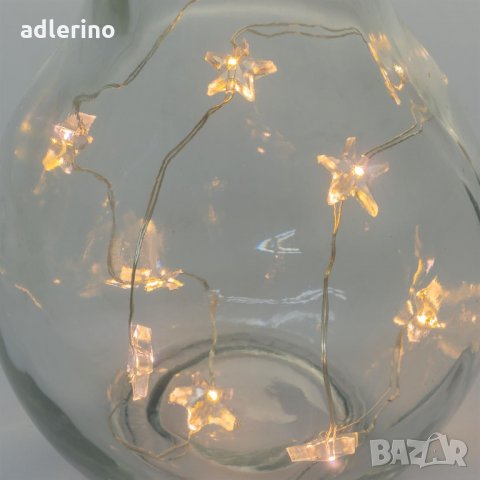 Уникална, красива светлинна ЛЕД декорация Крушка 3 броя, Коледна украса, Коледна декорация от стъкло, снимка 5 - Лед осветление - 34447084