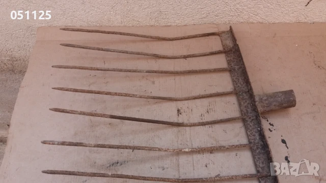 стара голяма вила за сено , снимка 5 - Антикварни и старинни предмети - 50596377