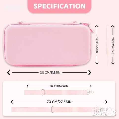 Комплект FANPL калъф за носене за Switch 2 и контролер JoyCon с твърд защитен слой, розово сакура, снимка 5 - Аксесоари - 51931807