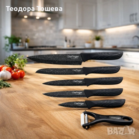 Комплект кухненски ножове , снимка 2 - Прибори за хранене, готвене и сервиране - 53278602