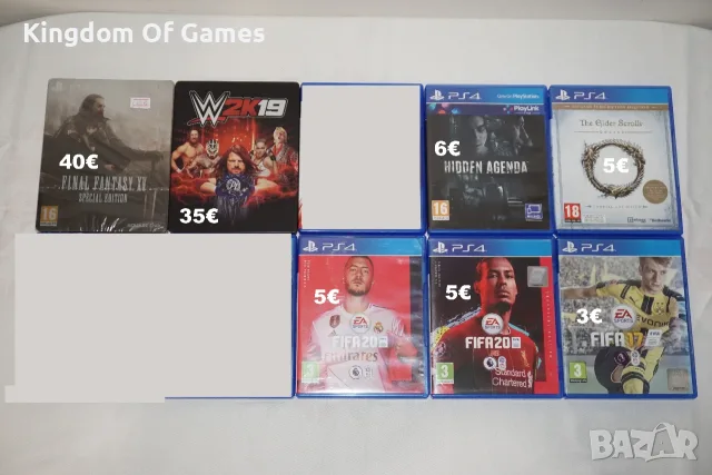 Игри за PS4 Final Fantasy XV/W2K19/W2K15/Hidden Agenda/The Elder Scrolls/FIFA 20/FIFA 17 