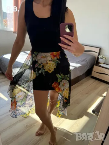 Черна рокля, М размер, снимка 10 - Рокли - 35985356