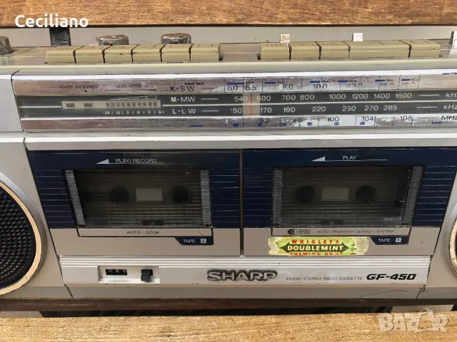 Радиокасетофон Sharp GF 450-за ремонт!, снимка 7 - Радиокасетофони, транзистори - 50165146