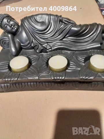 Свещник Спящия Буда, снимка 1