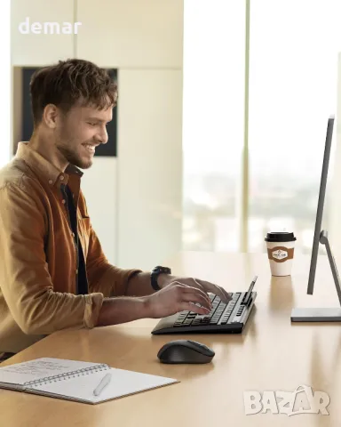 seenda COE201 Bluetooth клавиатура и мишка с държач за телефон и поставка за длани за Windows и Mac, снимка 7 - Клавиатури и мишки - 49879928