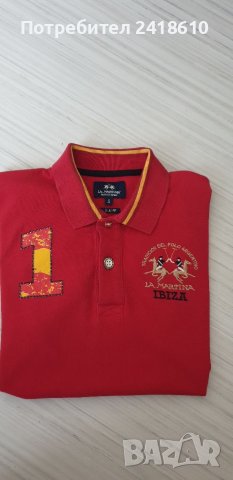 La Martina IBIZA Pique Cotton Slim Fit Mens Size S ОРИГИНАЛНА Тениска!, снимка 17 - Тениски - 41729317