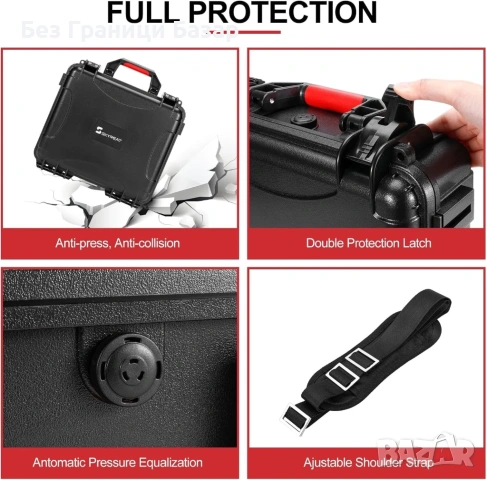 Нов преносим Водоустойчив твърд куфар за DJI Mini 4 Pro RC 2 и аксесоари, снимка 3 - Друга електроника - 53073079